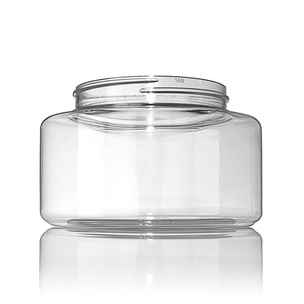 8OZ CLEAR PET POWELL JAR ROUND - 70-400 NECK