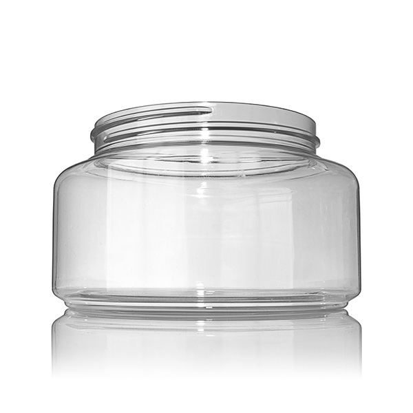 16OZ CLEAR PET POWELL JAR ROUND - 89-400 NECK