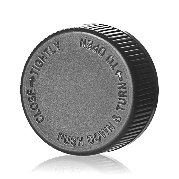33-400 BLACK RIB SIDE / MATTE TOP PP PUSH DOWN AND TURN CRC CAP