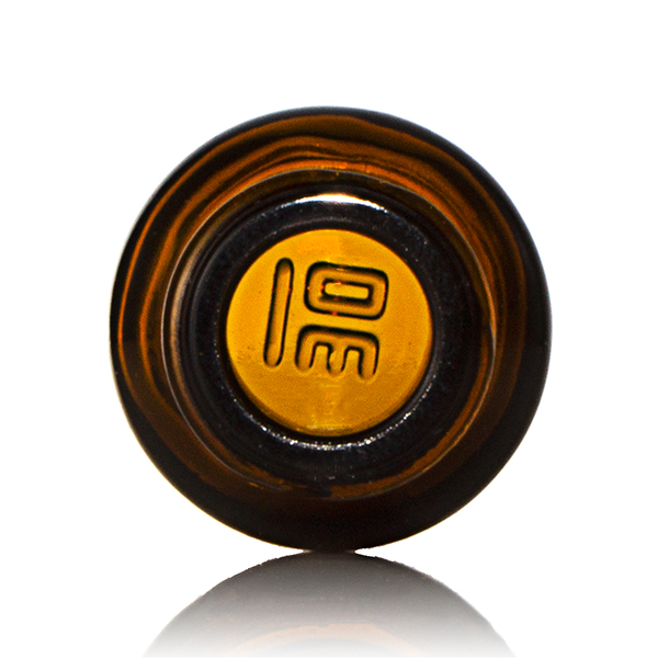 0.5OZ AMBER GLASS BOSTON ROUND - 18-405 NECK-detail image