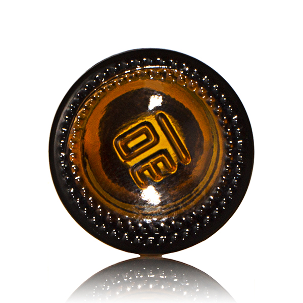 0.5OZ AMBER GLASS BOSTON ROUND - 18-405 NECK-detail image