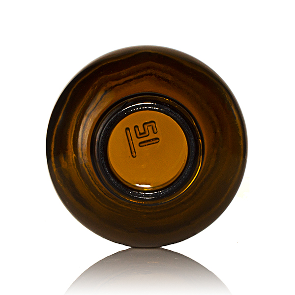 4OZ AMBER GLASS BOSTON ROUND - 24-400 NECK-detail image