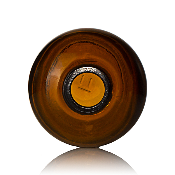 8OZ AMBER GLASS  BOSTON ROUND - 24-405 NECK-detail image