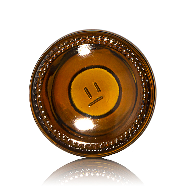 8OZ AMBER GLASS  BOSTON ROUND - 24-405 NECK-detail image