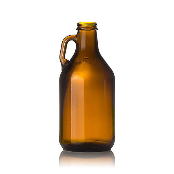 32OZ AMBER GROWLER ROUND - 38-400 NECK