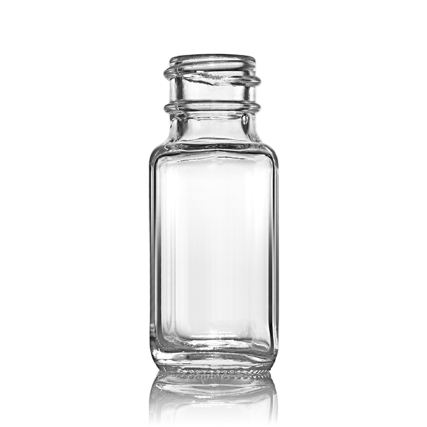 0.5OZ FLINT GLASS FRENCH SQUARE - 20-400 NECK