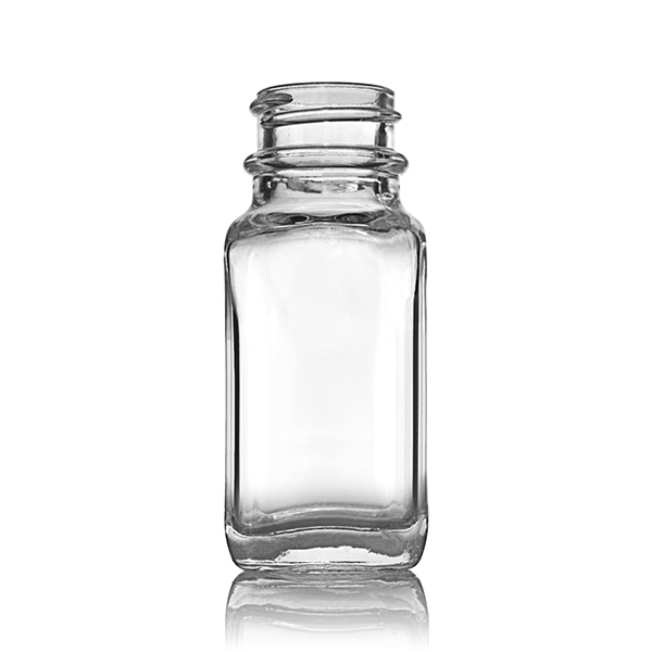 1OZ FLINT GLASS FRENCH SQUARE - 24-405 NECK