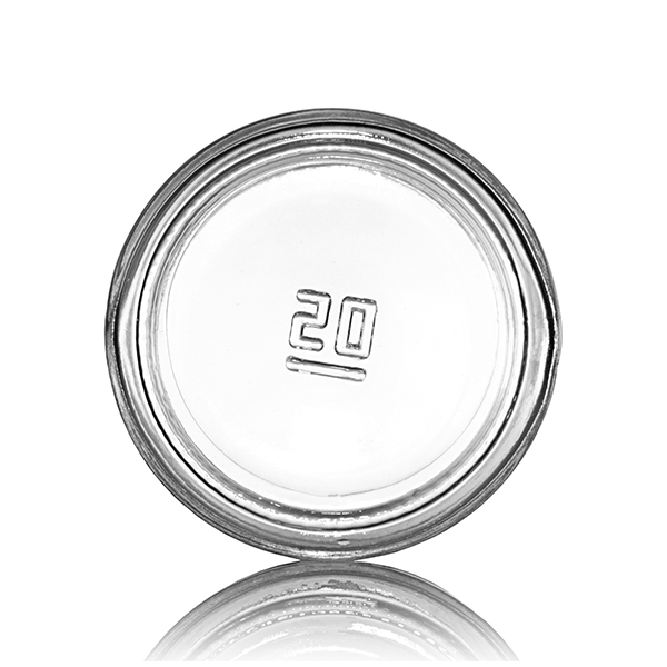 4OZ FLINT GLASS STRAIGHT SIDED CREAM JAR - 58-405 NECK-detail image