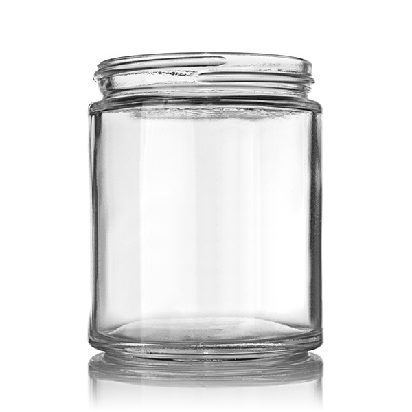 6OZ FLINT GLASS STRAIGHT SIDED CREAM JAR - 63-405 NECK