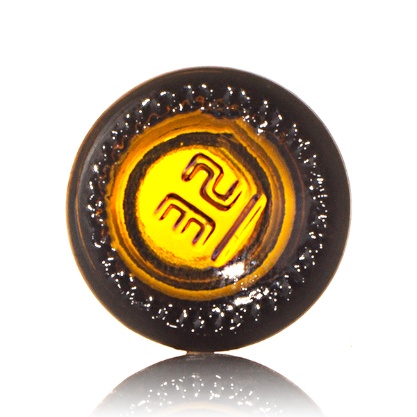  6CC AMBER GLASS W/M ROUND - 20-400 NECK-detail image