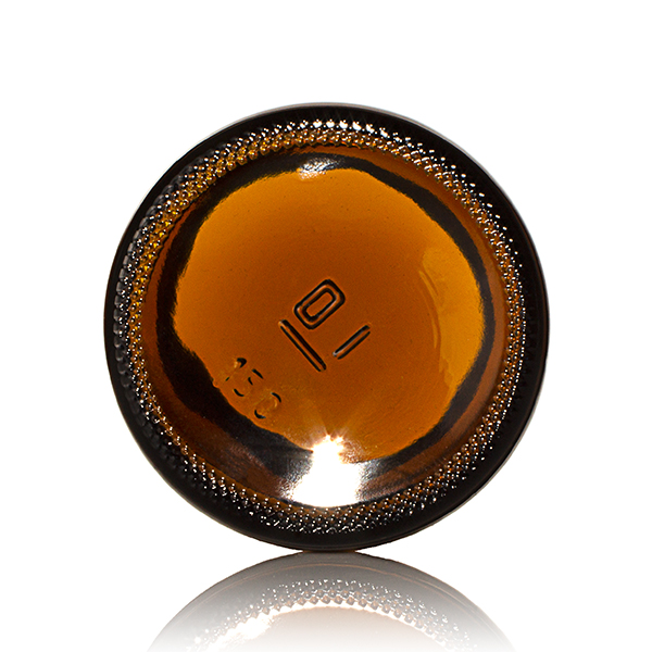 150CC AMBER GLASS WIDE MOUTH  PACKER ROUND - 45-405 NECK-detail image