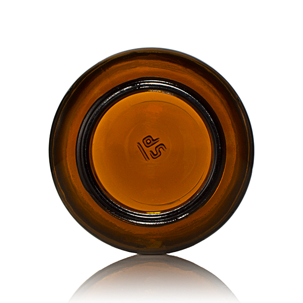 250CC AMBER GLASS WIDE MOUTH PACKER ROUND - 45-405 NECK-detail image