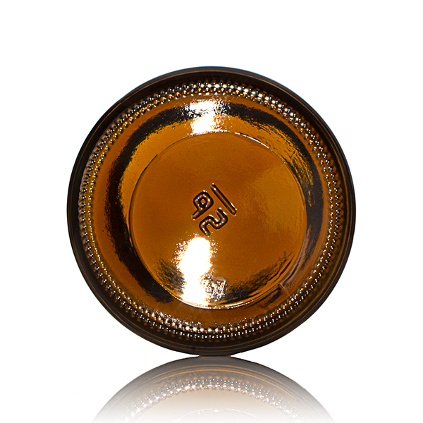 250CC AMBER GLASS WIDE MOUTH PACKER ROUND - 45-405 NECK-detail image