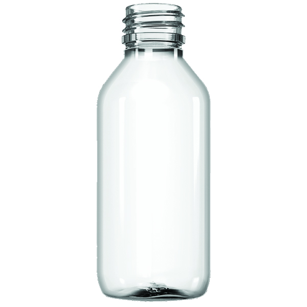 120ML CLEAR FARMA PET PLASTIC BOTTLE - 24 FARMA NECK