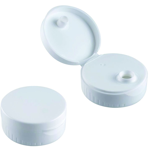 38-400 WHITE PP  CYLINDRICAL DISPENSING FLIP TOP CLOSURE
