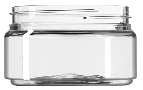 100ML CLEAR TARRO CERA ROUND PET PLASTIC JAR - 70-400 NECK