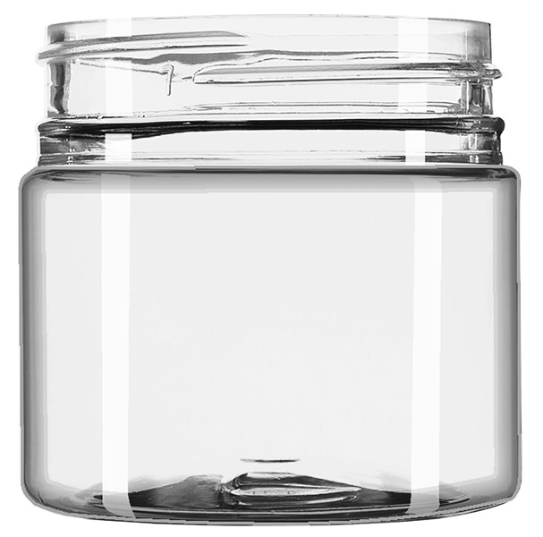 100ML CLEAR TARRO ROUND PET PLASTIC JAR - 58-400 NECK
