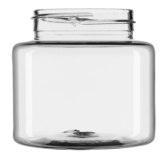 200ML CLEAR TARRO ROUND PET PLASTIC JAR - 58-400 NECK