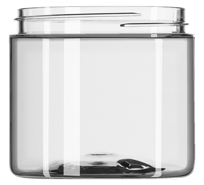 200ML CLEAR TARRO L ROUND PET PLASTIC JAR - 70-400 NECK