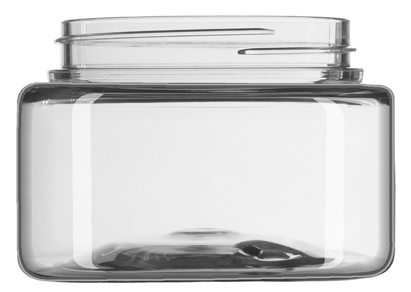 200ML CLEAR TARRO T ROUND PET PLASTIC JAR - 70-400 NECK