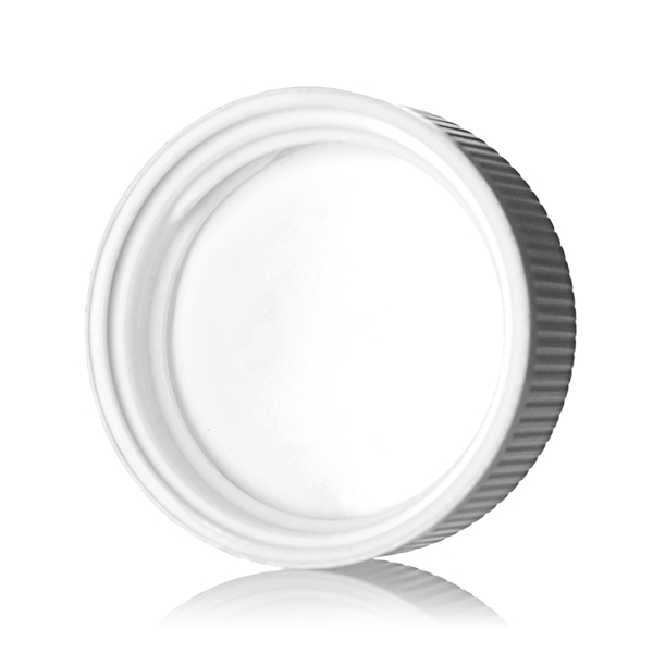 38-400 WHITE RIB SIDE/MATTE TOP PP PUSH DOWN AND TURN CRC CAP - F-217 LINER-detail image