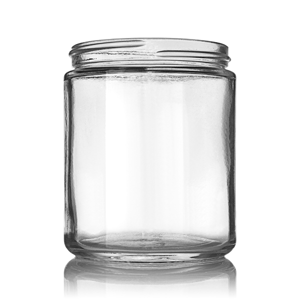 8OZ FLINT GLASS STRAIGHT SIDED CREAM JAR - 70-405 NECK