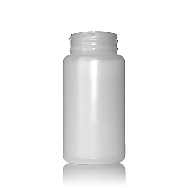 120CC NATURAL HDPE WIDE MOUTH ROUND - 38-400 NECK