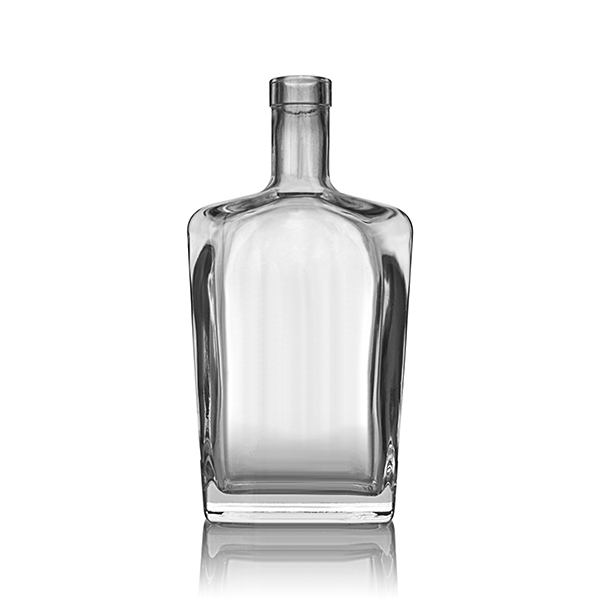 Square Liquor Bottle with Synthetic T-Top Cork, 750 ml