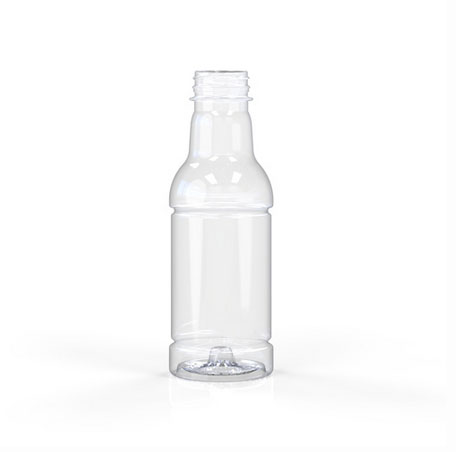 16 oz Clear Glass BBQ Decanter Bottles w/ 38mm Black Lug Cap (12/Case)