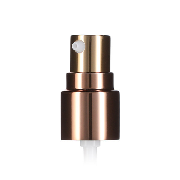 20-410 WHITE PP SMOOTH SIDE ROSE GOLD METAL OVERSHELL TREATMENT PUMP WITH 0.23ML OUTPUT 1.65MM ORIFICE