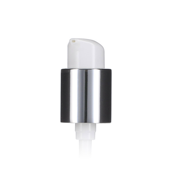 18-400 WHITE PP SMOOTH SIDE SILVER METAL COLLAR TREATMENT PUMP WITH 0.23ML OUTPUT 1.7 X 1.03MM ORIFICE