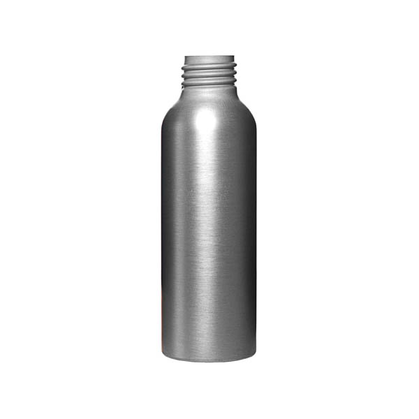 100ML ALUMINUM: 100ML BRUSHED ALUMINUM OVAL SHOULDER  ROUND - 24-410 NECK