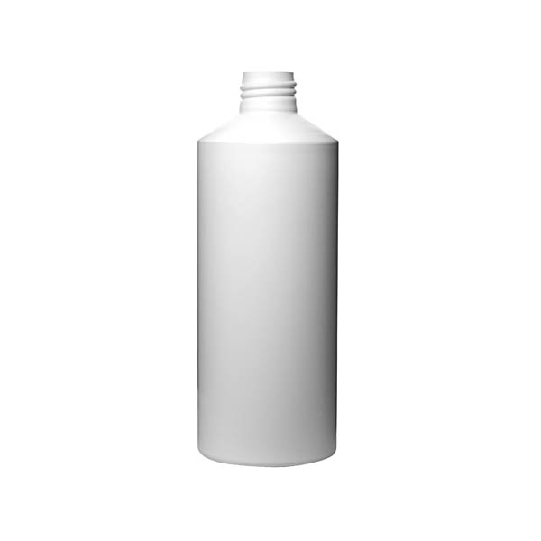 300ML WHITE ALUMINUM FLAT SHOULDER SEMI-GLOSS ROUND - 24-410 NECK