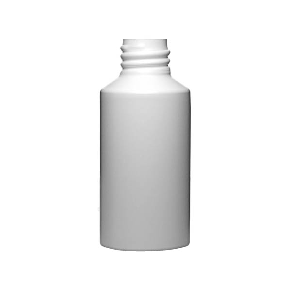 50ML WHITE ALUMINUM FLAT SHOULDER SEMI-GLOSS FINISH - 20-410 NECK