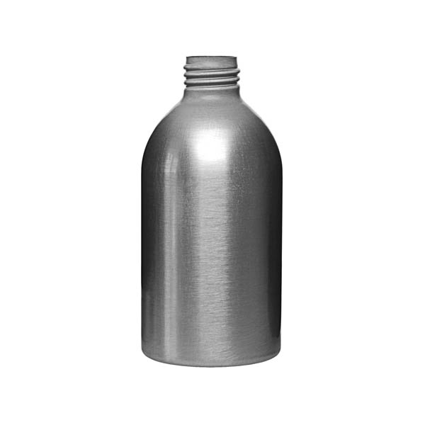 200ML BRUSHED ALUMINUM OVAL SHOULDER ROUND - 24-410 NECK