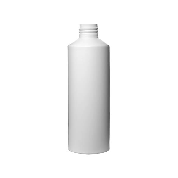 200ML WHITE ALUMINUM FLAT SHOULDER SEMI-GLOSS ROUND - 24-410 NECK