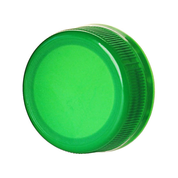 38-DS1.5 DARK GREEN RIB SIDE/ MATTE TOP HDPE TAMPER EVIDENT DROP BAND PLUG SEAL CLOSURE
