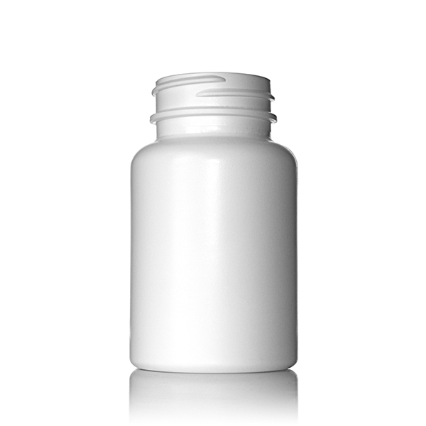 120 CC WHITE HDPE WIDE MOUTH S SERIES PACKER BOTTLE ROUND - 38-400 NECK