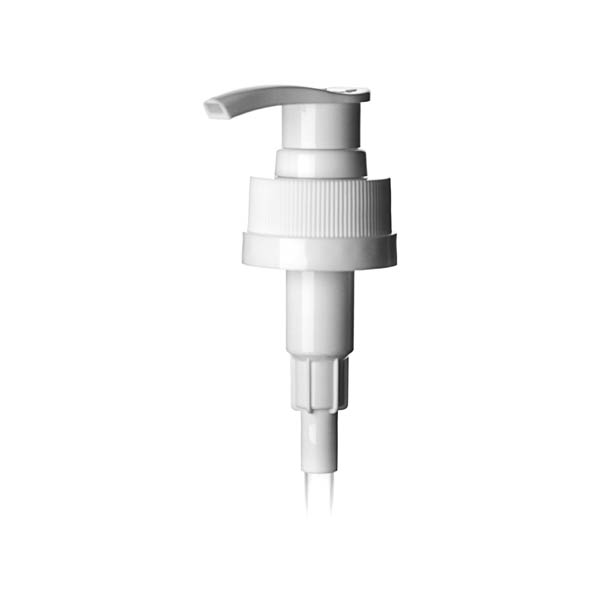 1012641 : 28-410 WHITE PP RIB SIDE TAMPER EVIDENT  PUMP WITH 3.5IN DIP TUBE LENGTH 2.4 X 4.5MM ORIFICE 1.8CC - 2CC OUTPUT