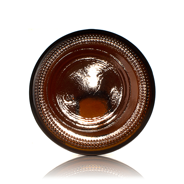 32OZ AMBER GLASS  BOSTON ROUND  WITH 33-400 NECK FINISH-detail image