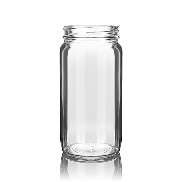 8OZ FLINT GLASS SAMPLE ROUND WITH 58-400 NECK FINISH