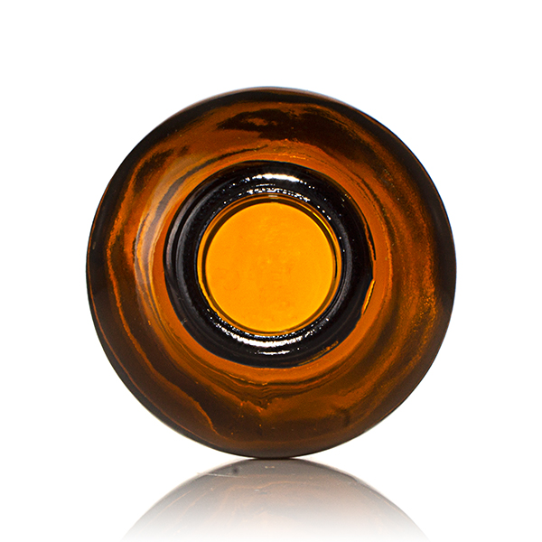 2OZ AMBER GLASS  BOSTON ROUND - 20-405 NECK-detail image