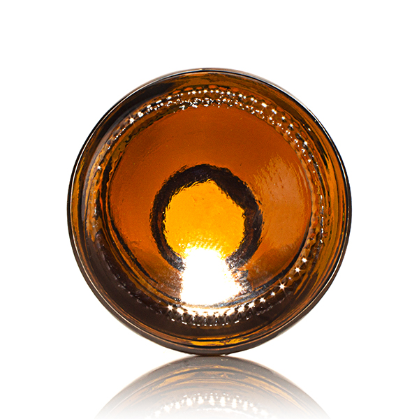 2OZ AMBER GLASS  BOSTON ROUND - 20-405 NECK-detail image