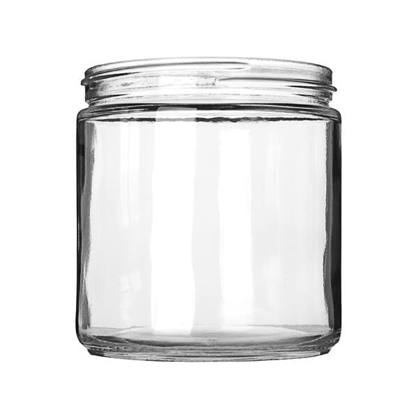 16OZ FLINT GLASS CREAM ROUND  WITH 89-400 NECK FINISH