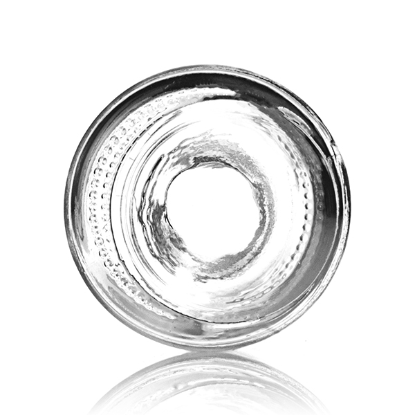 1OZ FLINT BOSTON ROUND GLASS BOTTLE - 20-405 NECK-detail image