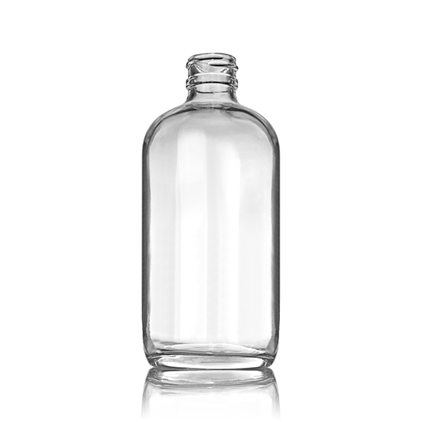 8OZ FLINT GLASS BOSTON ROUND - 24-405 NECK