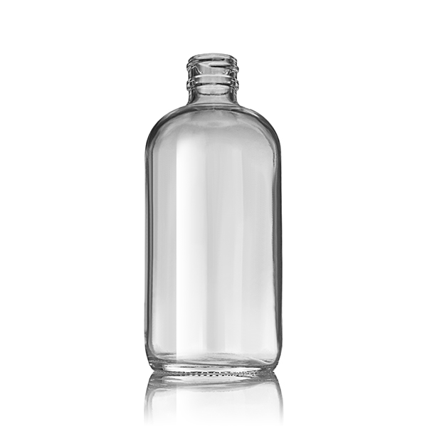 8OZ FLINT GLASS BOSTON ROUND - 24-405 NECK