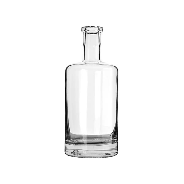750ML FLINT GLASS NORWAY SPIRITS BOTTLE ROUND - 21.5MM NECK