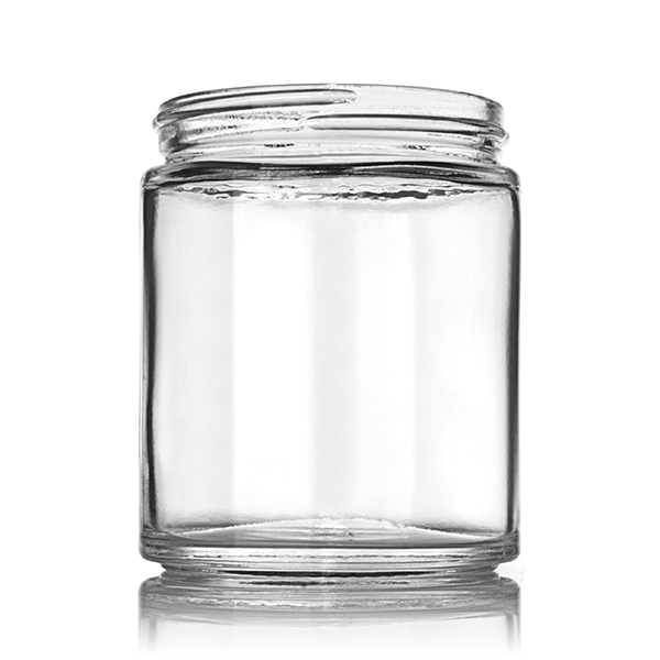 6OZ FLINT GLASS CREAM JAR ROUND - 63-405 NECK