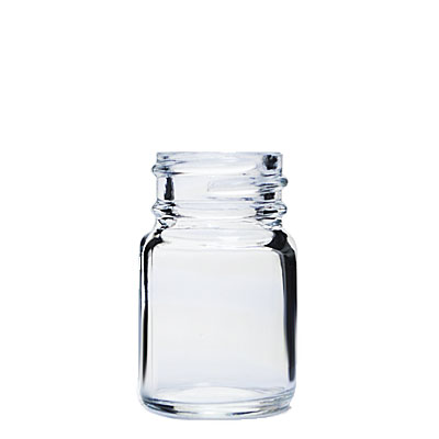 0.5OZ FLINT GLASS WIDE MOUTH ROUND 28-400 NECK
